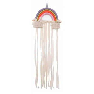 Boho long rainbow wall hanging decoration
